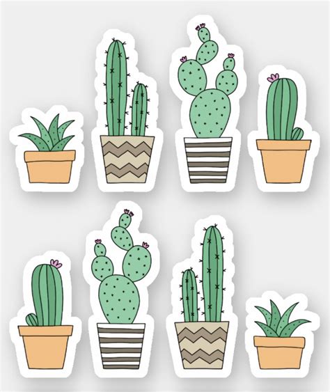 Cactus Stickers Printable